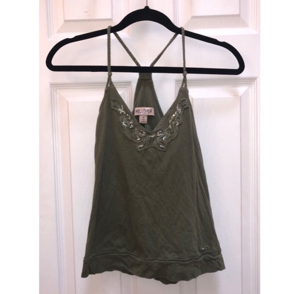 Green Hollister tank top